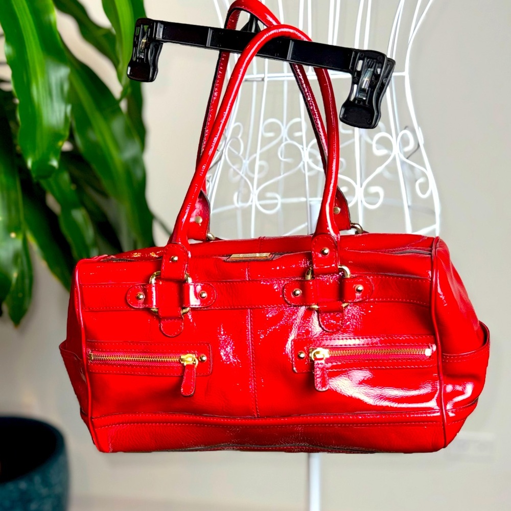 Woman Red Shoulder Purse Anne Klein